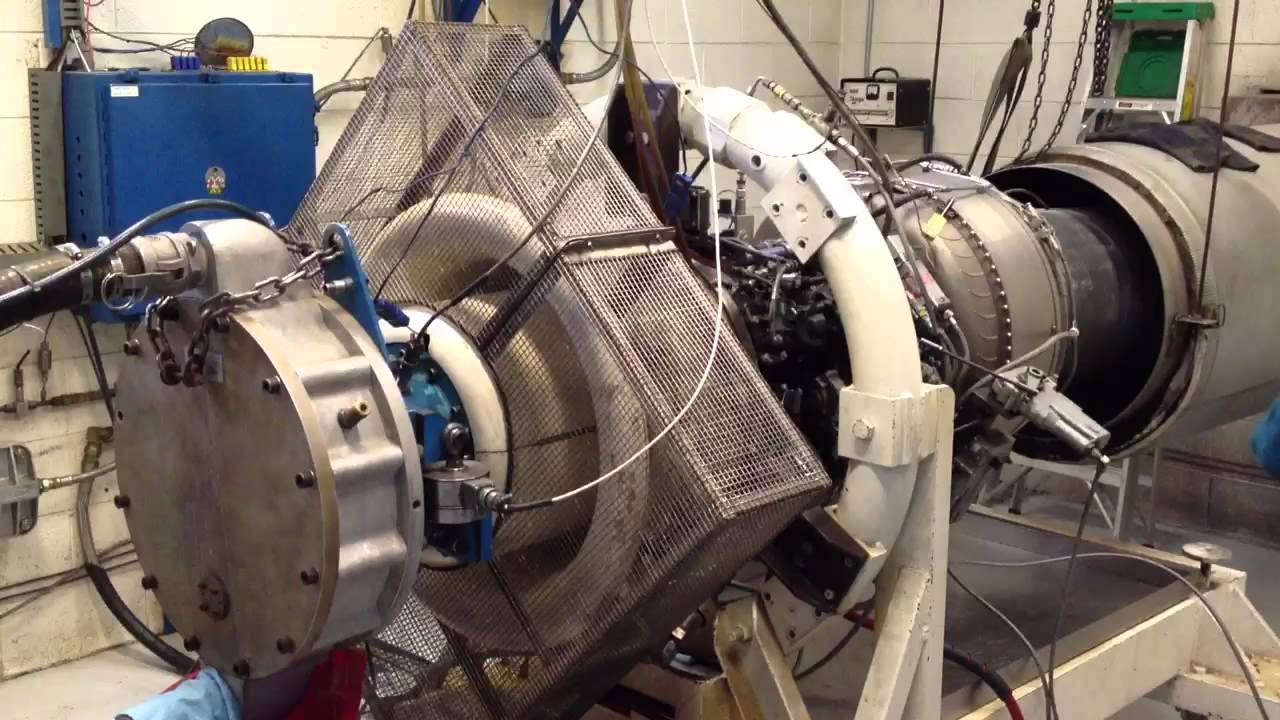 T-53 turbine engine spool up.