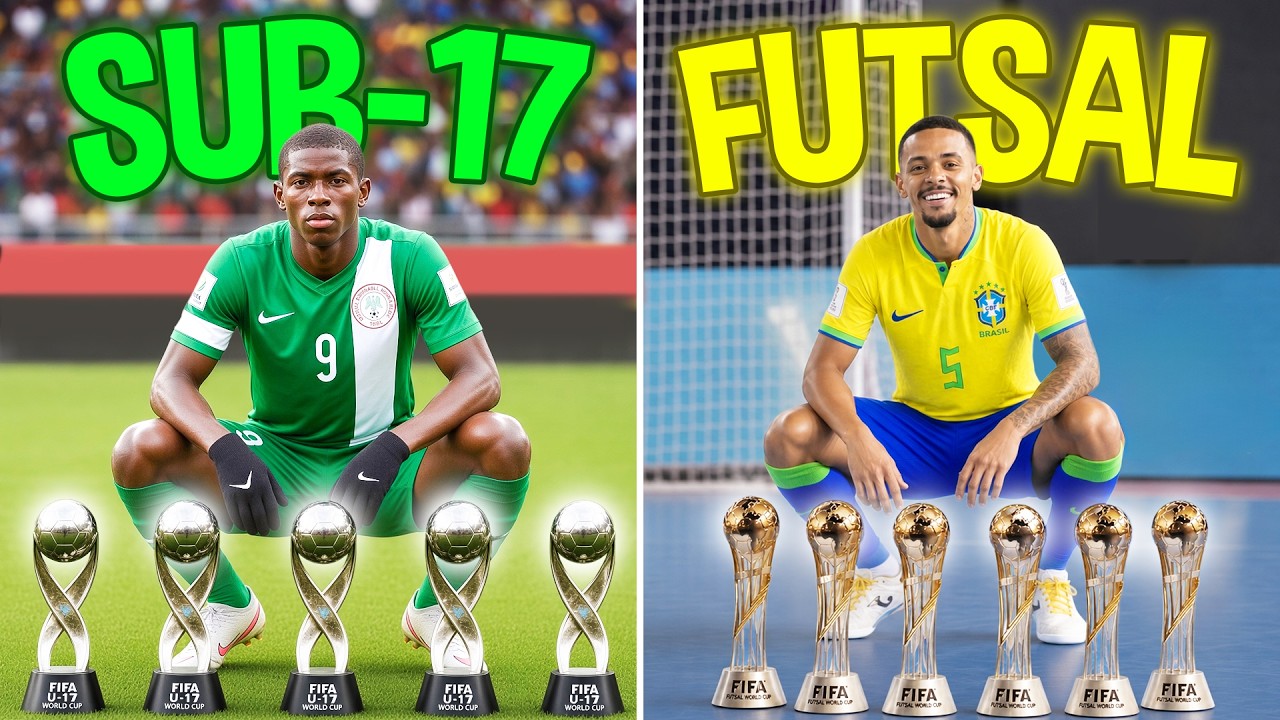 O MAIOR Campe&atilde;o de CADA Copa do Mundo (Futsal, Sub-20, Sub-17, etc...)