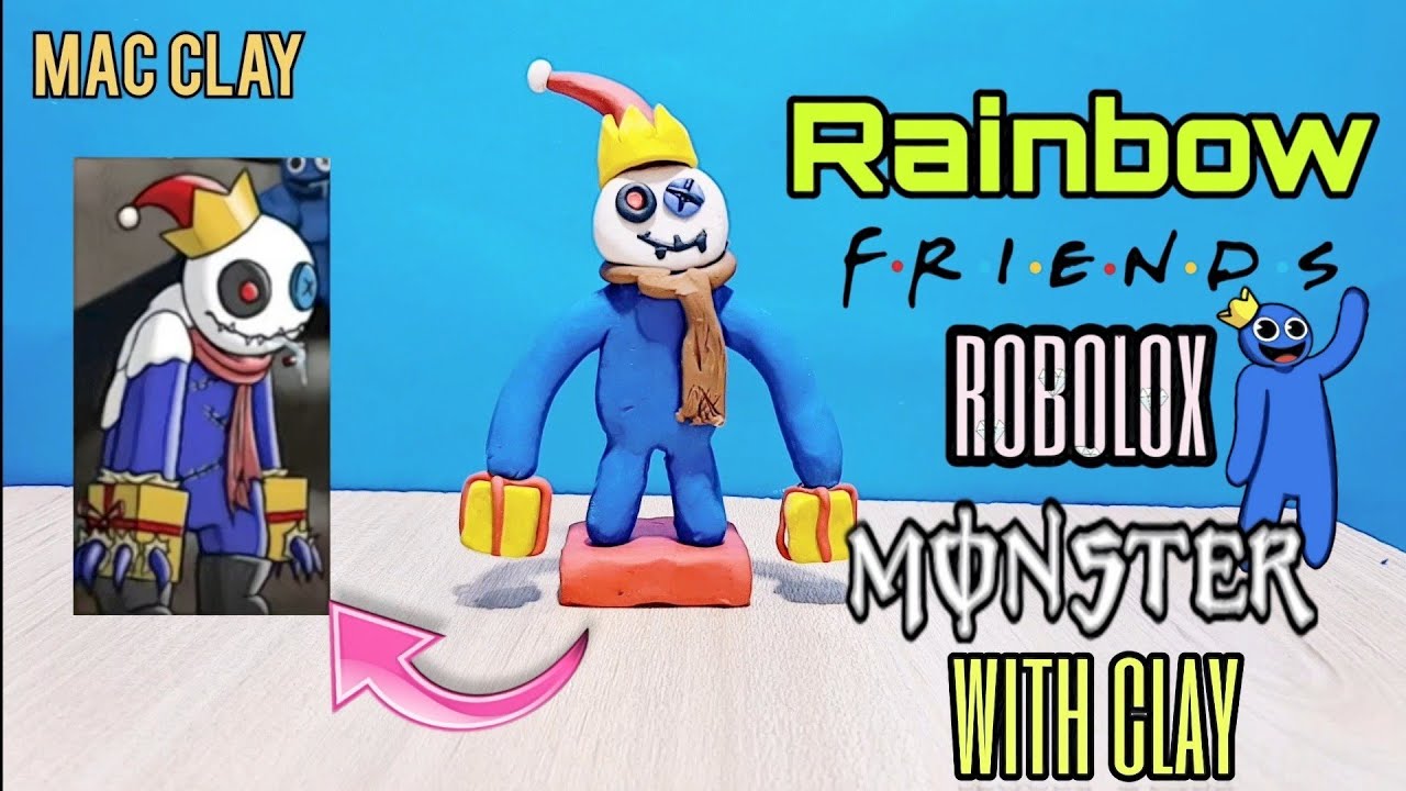 Making Rainbow Friends (robolox)🌈🧙‍♂️Monster FNF mod with clay.