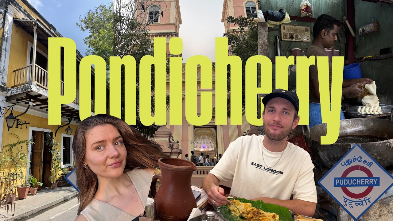 Eating Our Way Through the Streets of Pondicherry (Puducherry) 🇮🇳 | Indian Street Food & Local Train