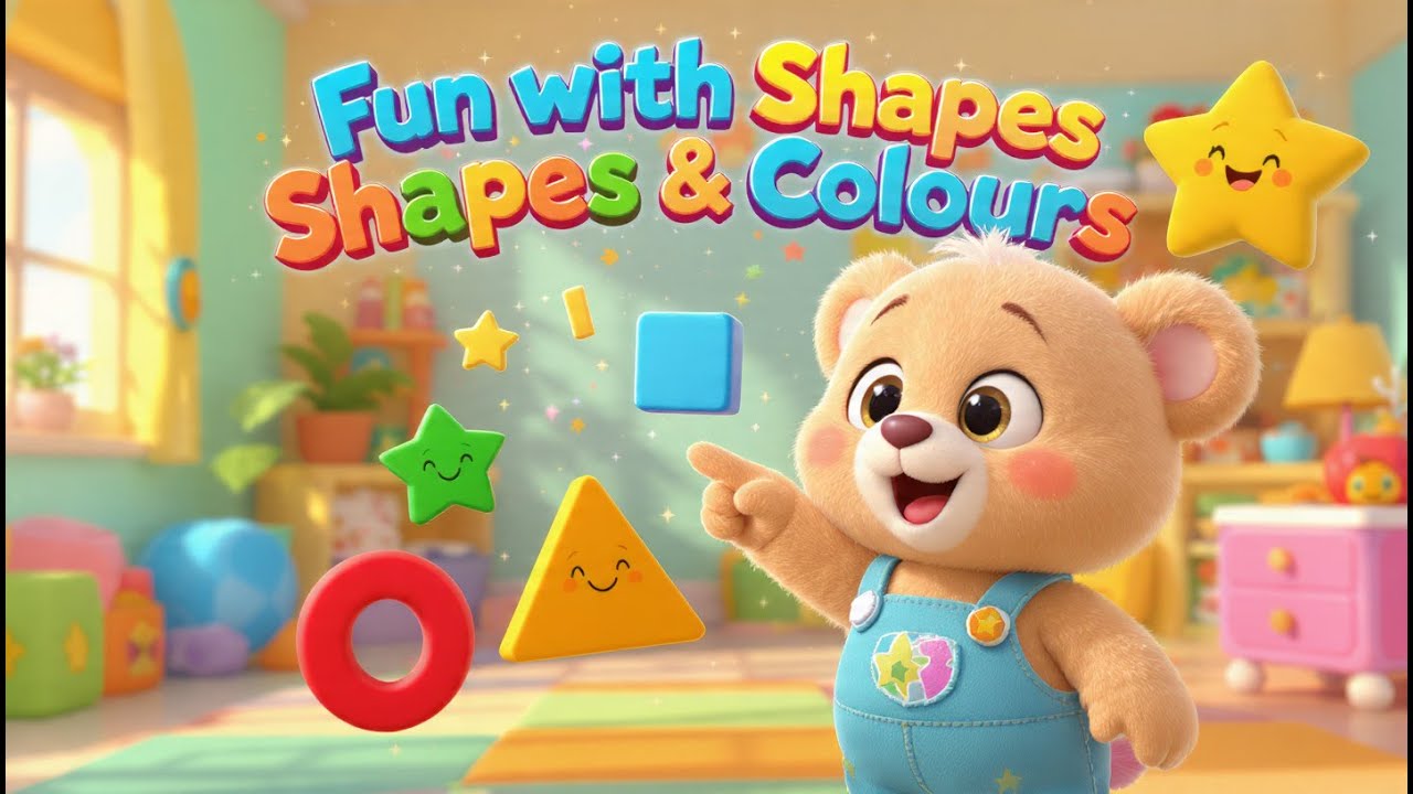 Fun with Shapes & Colors | 3D Animated Learning Song for Kids | Toddler Shapes & Colors Rhyme