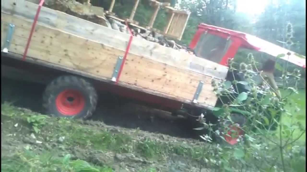 steiler Weg zum Brennholz mit dem Schilter