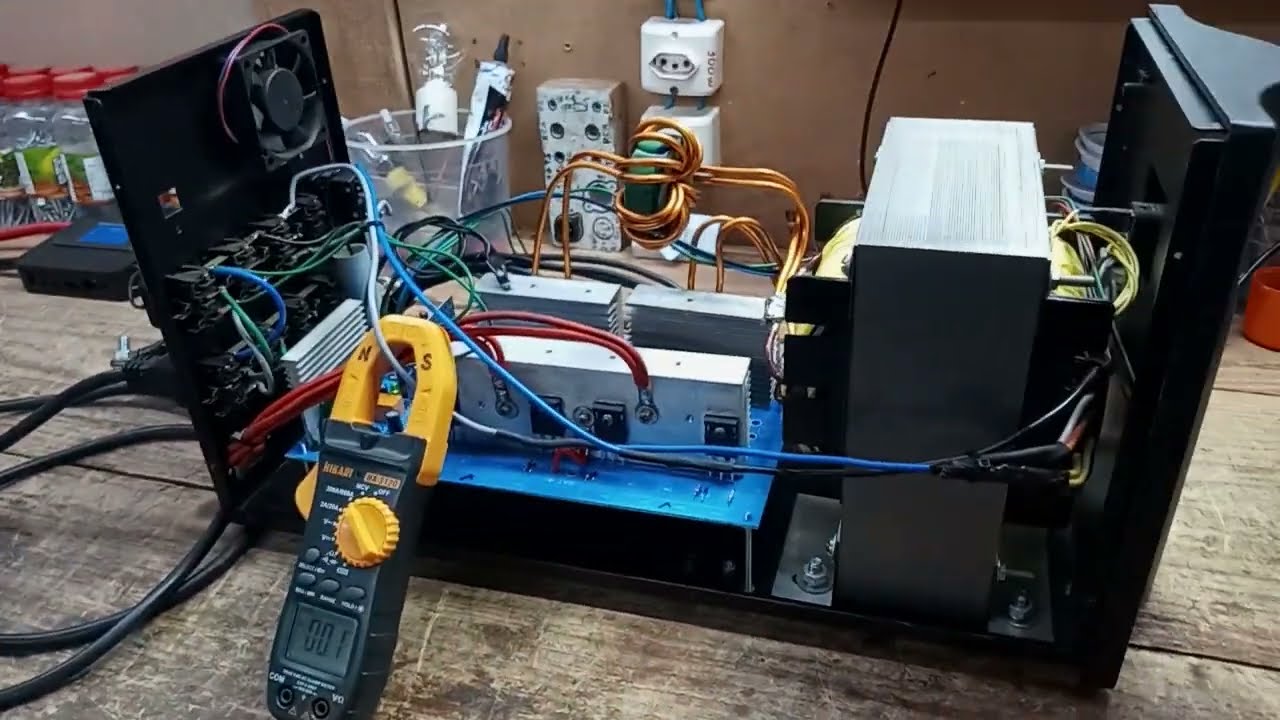 🔌Inversor de onda senoidal pura 24v/220v  montado com sucata de NOBREAK ♻