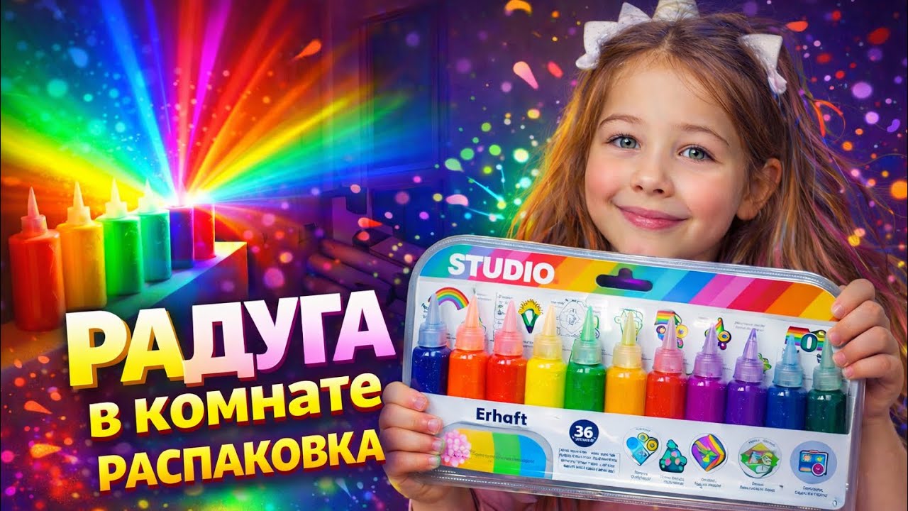 Краски для создания радугу в комнате🌈 Распаковка, часть 1