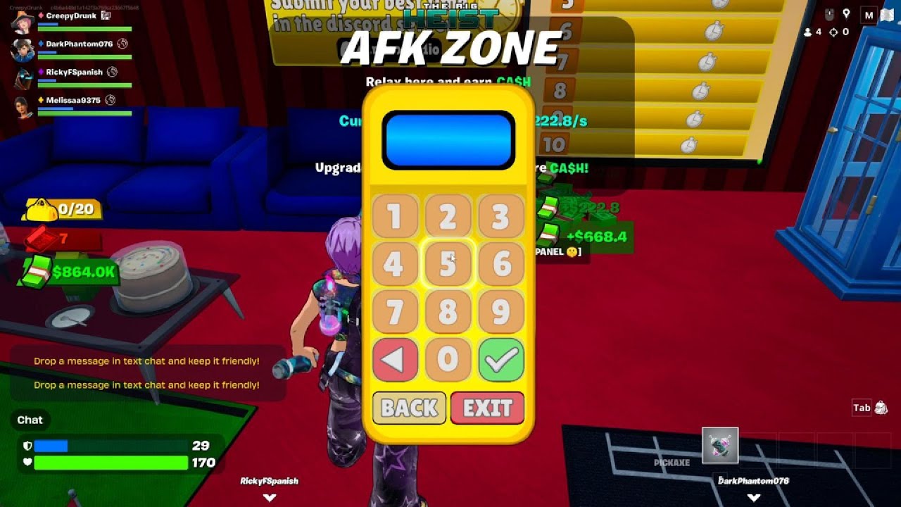 Fortnite THE RIG HEIST [ROGUELIKE] Secret Codes (09/01/2025) read description 