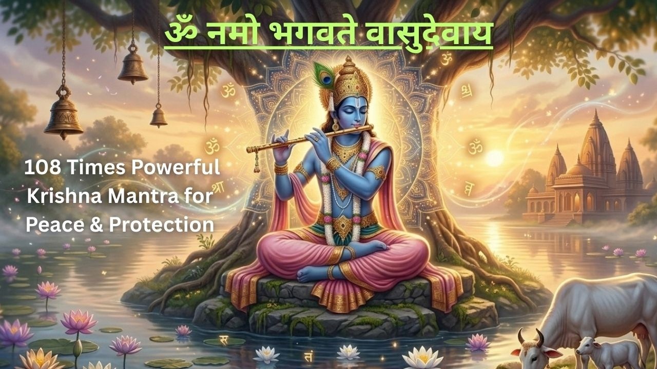 Om Namo Bhagavate Vasudevaya Mantra |108 Times Powerful Krishna Mantra for Peace & Protection|