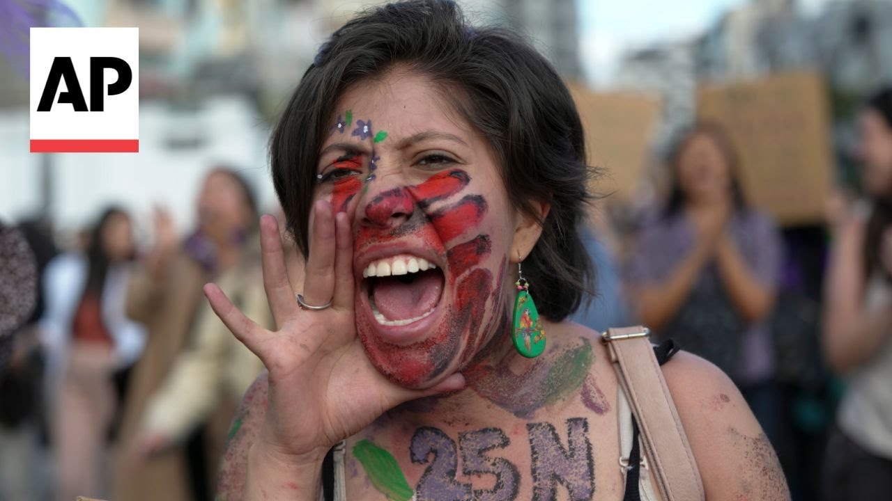 Women across Latin America march against gender-based violence