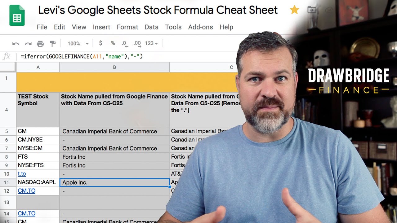 Функция Google Finance для получения информации о дивидендных акциях: Google Sheets с использован...