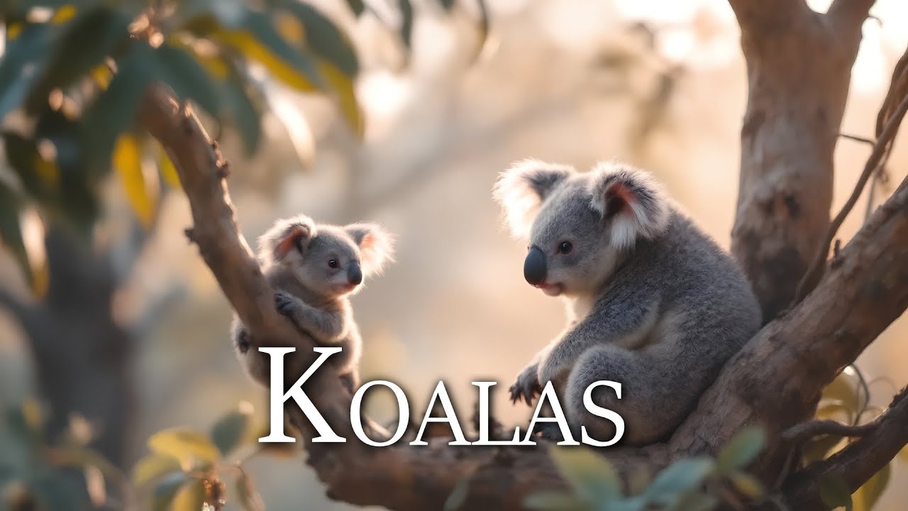 Wildlife in 4K - Koala Bears Living in Eucalyptus Forest
