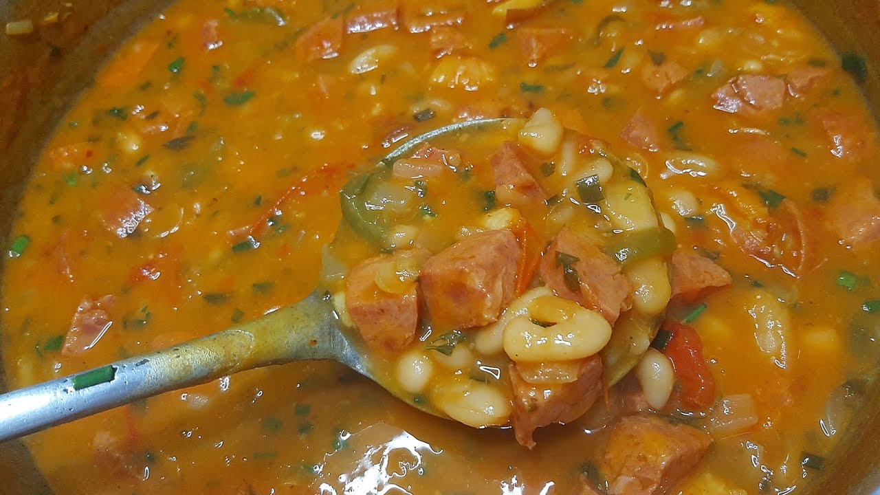 🔥COMO FAZER UM FEIJÃO  BRANCO COM BACON  E LINGUIÇA  CALABRESA