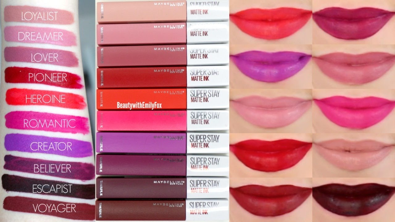 Жидкая Помада Maybelline Superstay Matte Ink || Свотчи На Губах и Отзывы