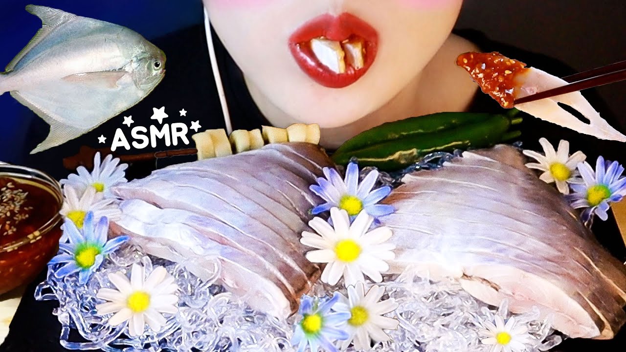 ASMR 🌝 오독하다 찰지는 병어회 🐟 리얼사운드 먹방 MUKBANG EATING SOUNDS