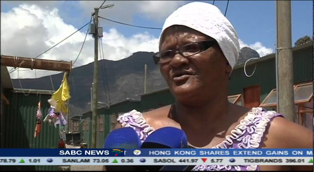 Building of houses in Hangberg outside Cape Town is underway