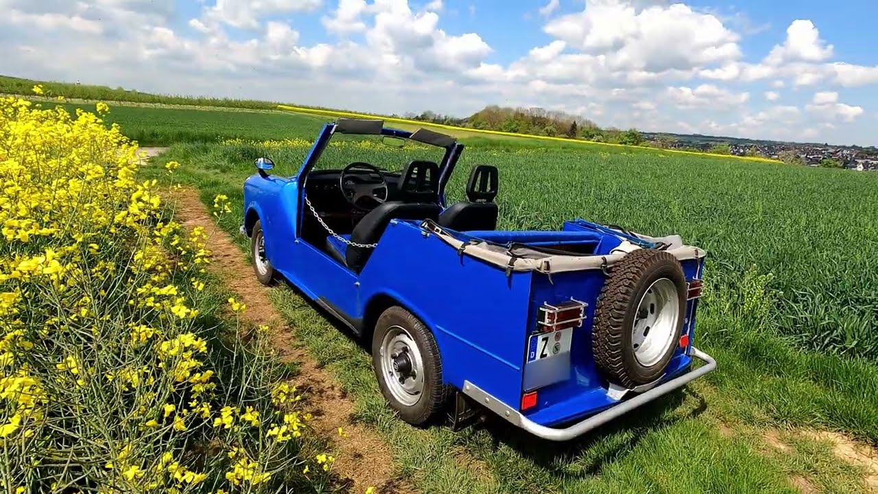 Trabi Kübel - kleine Ausfahrt durch die Rapsfelder mit unserem schönen blauen Trabant