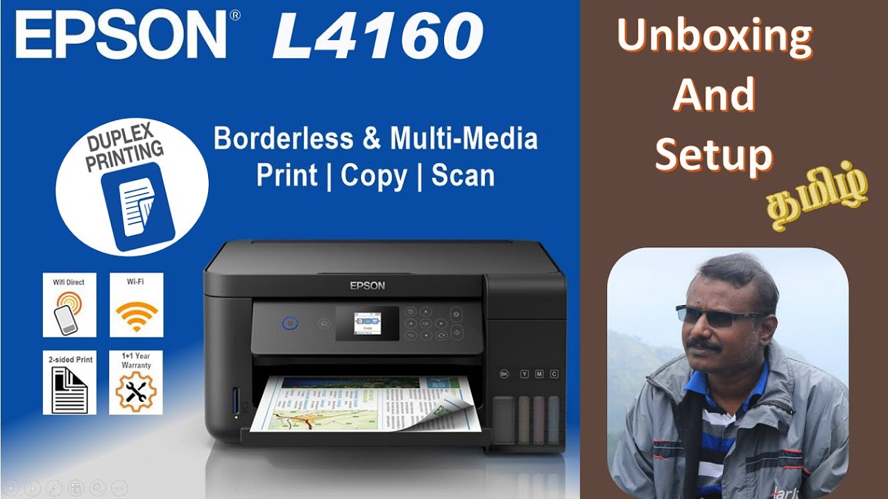 EPSON L4160 ECO Tank Printer unboxing|Setup in Tamil
