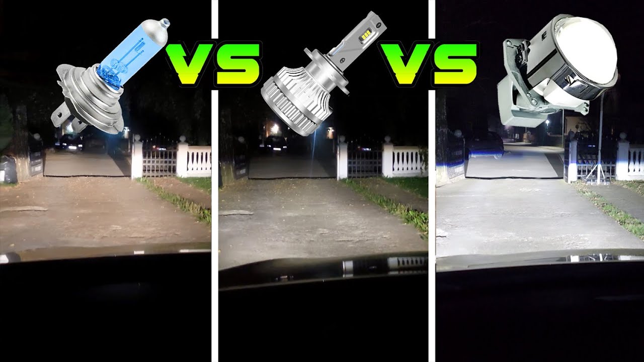 BULB COMPARISON H7 ULTRA BRIGHT vs LED vs Bi LED PROJECTORS