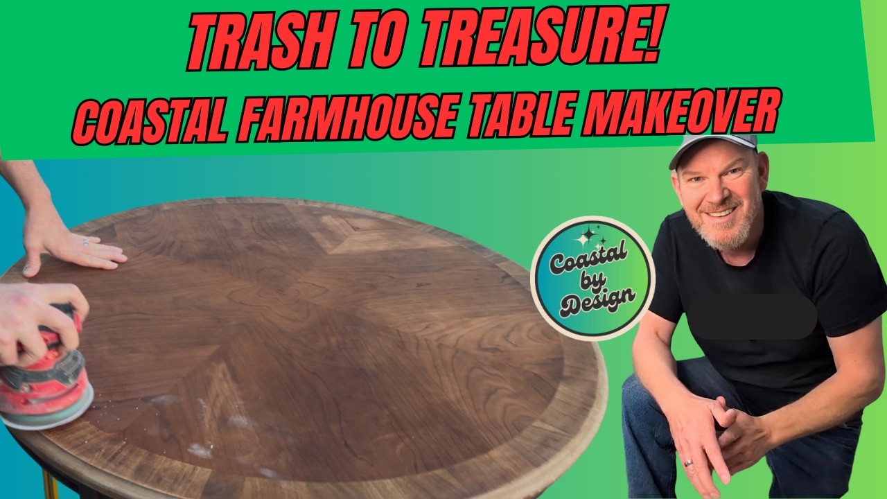 Transforming This Trashed Dining Table Into Coastal Farmhouse Elegance - Must See!