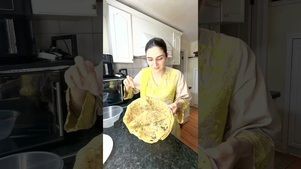 Morning with alu kay parathay and evening with bhindi chicken