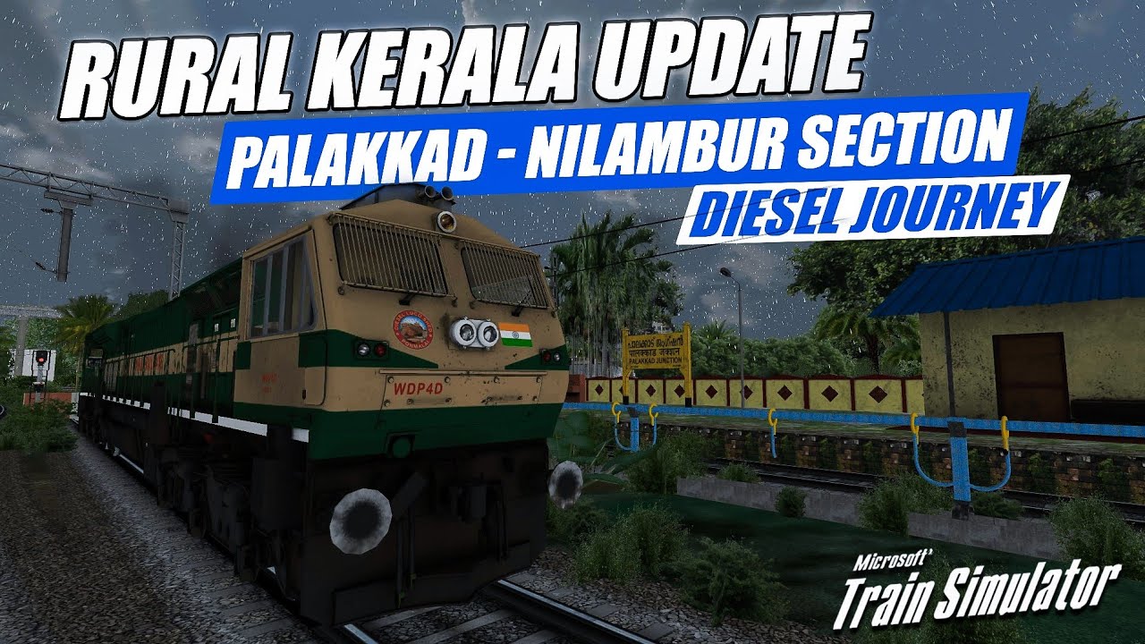 REAL DIESEL JOURNEY | PALAKKAD - NILAMBUR  SECTION KERALA ROUTE |&nbsp;56607 PASSENGER TRAIN | MSTS&nbsp;LIVE