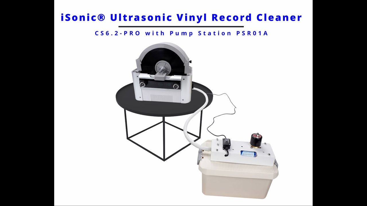iSonic CS6.2-PRO Ultrasonic Vinyl Record Cleaner (2x ultrasound power of popular CS6.1-PRO)