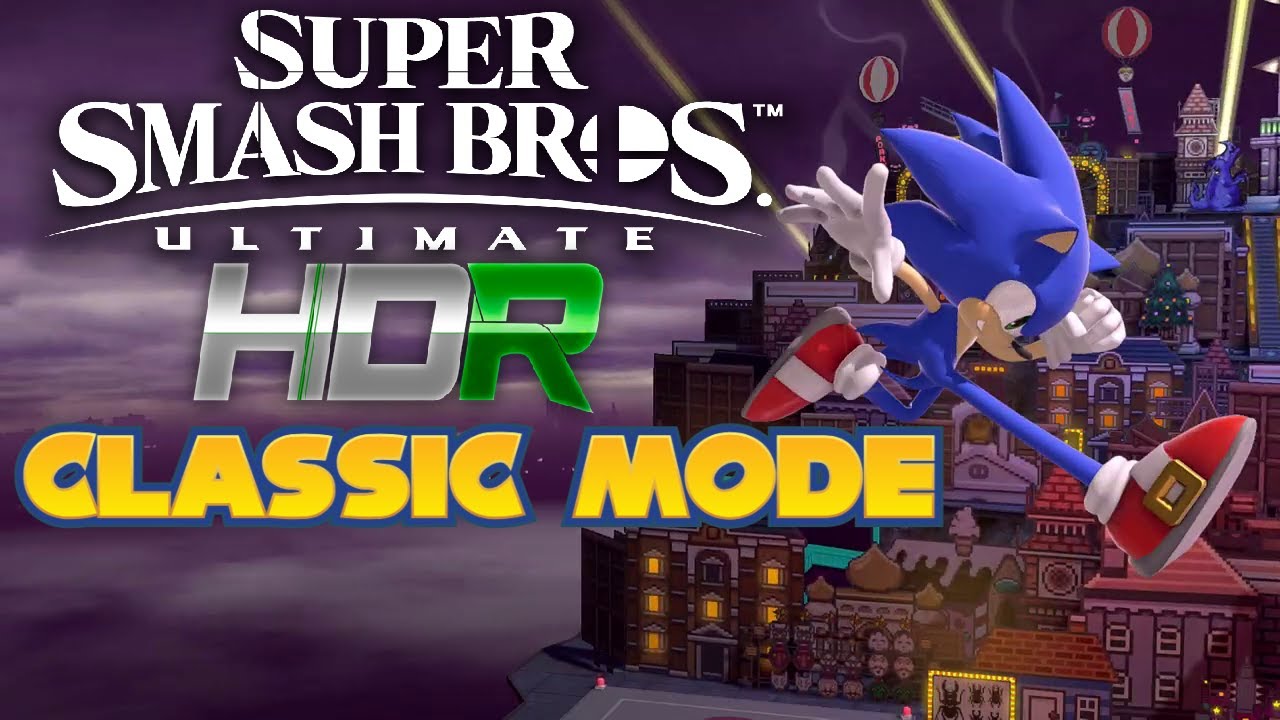 Smash Bros. Ultimate (HDR) - Classic Mode with Sonic