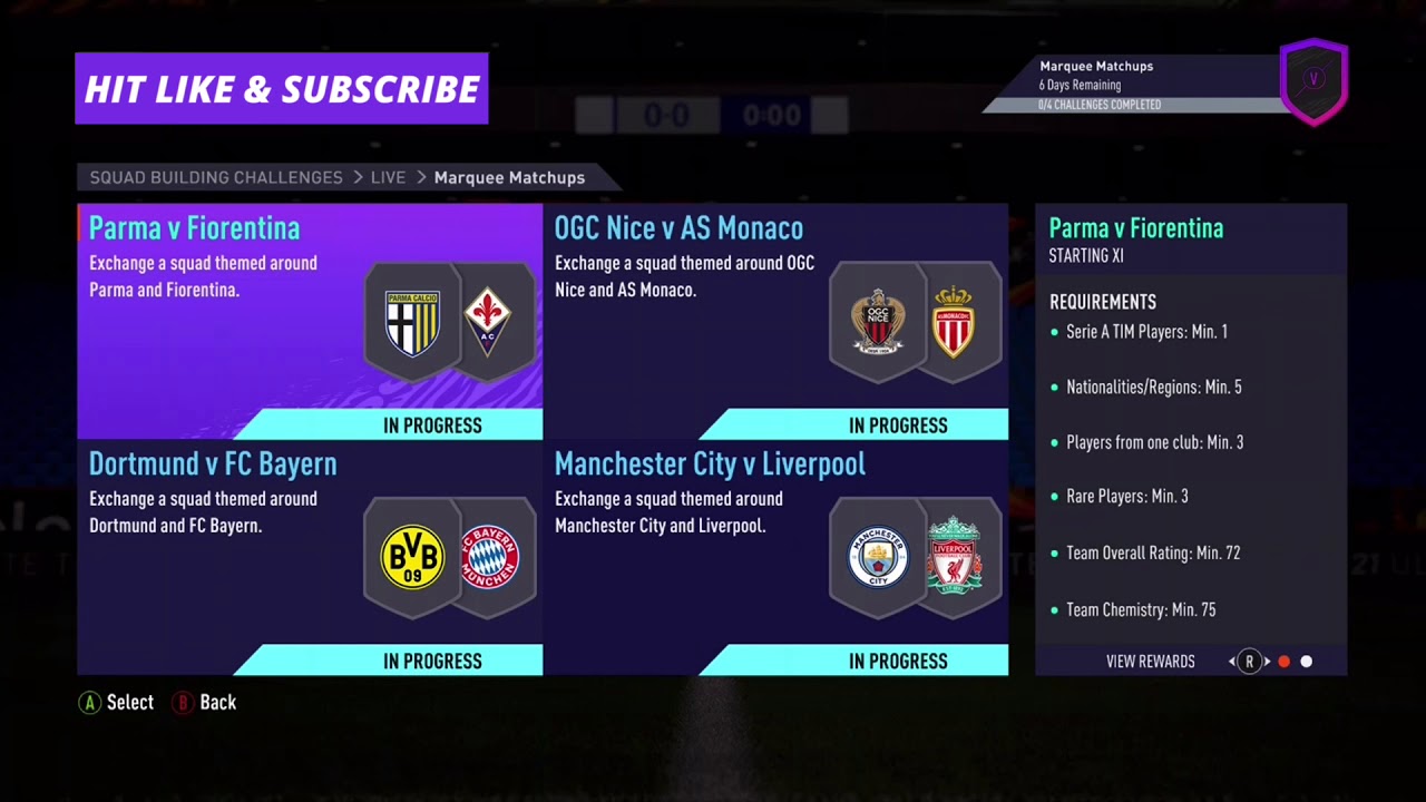 *COMPLETED* Fifa 21 Marquee Matchups!!