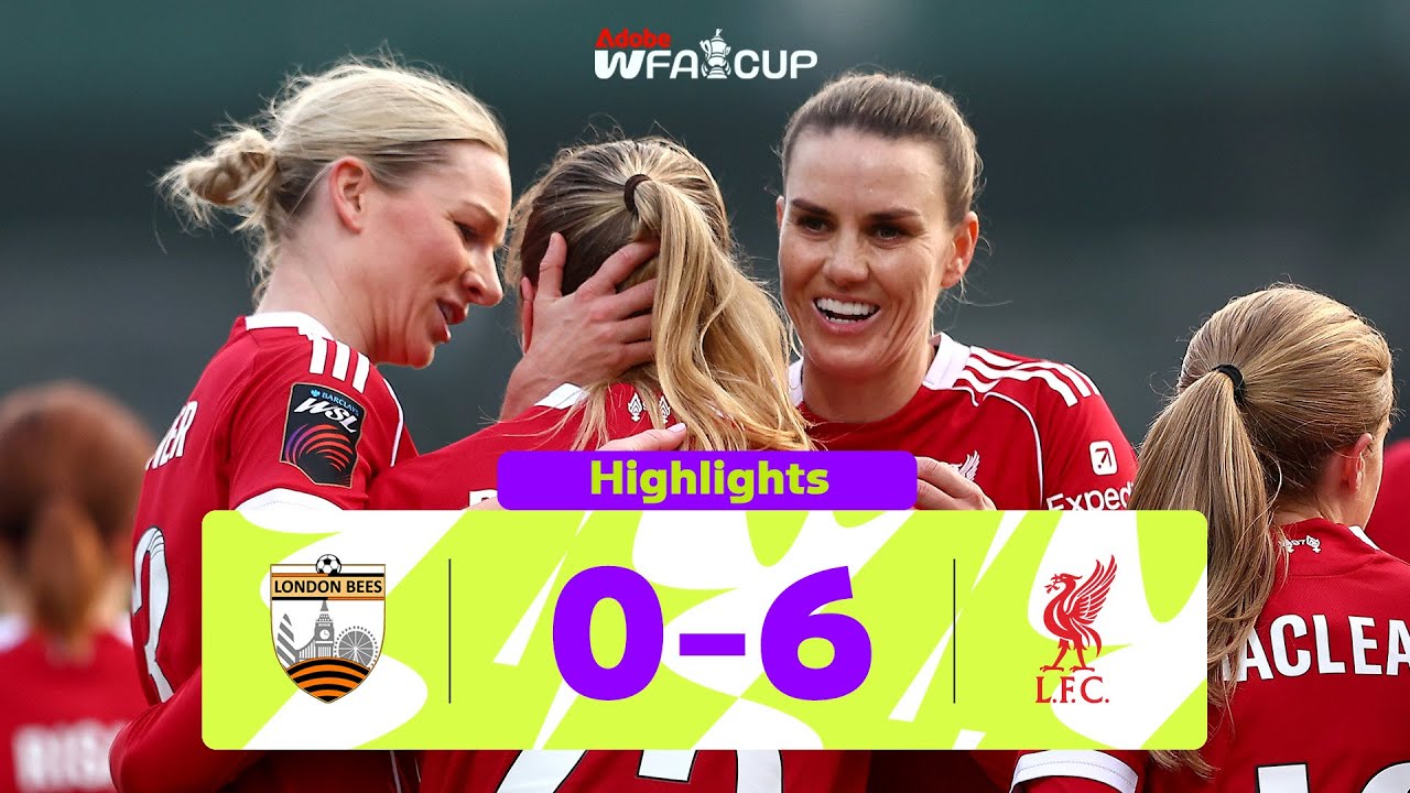 Liverpool run RIOT! | London Bees (0-6) Liverpool | Fourth Round | Adobe Women's FA Cup 2025-26