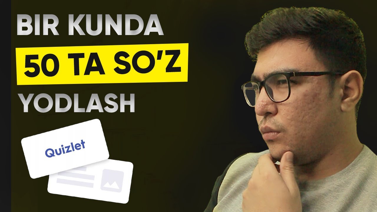 ingliz tilida QUIZLET ilovasi orqali BIR KUNDA 50 TA SO'ZLARNI oson yodlash