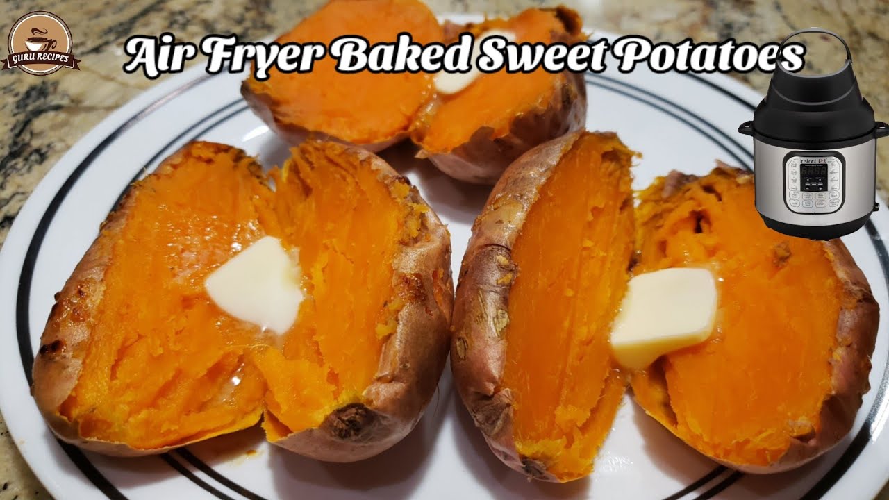 Instant Pot Air Fryer Lid Baked Sweet Potatoes / Soft Sweet Potatoes in Air Fryer