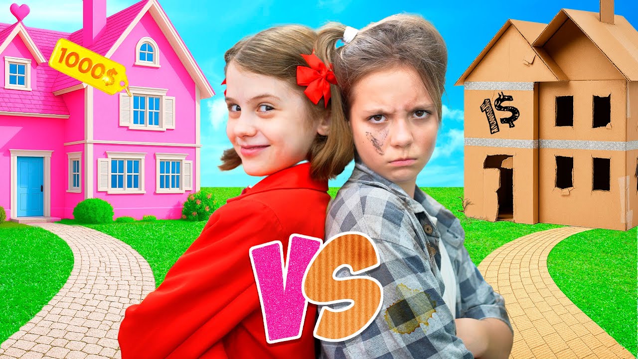 Rich vs Broke Playhouse decoration + MORE adventures for kids