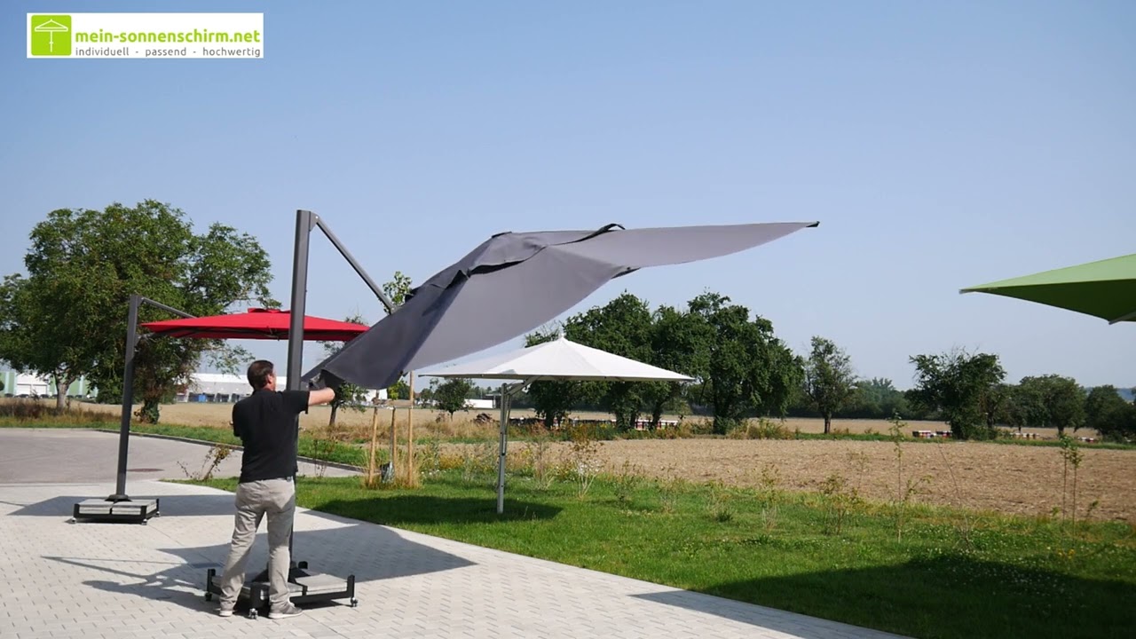 Einer der besten Ampelschirme in 4x4 Meter? Der Shademaker Polaris im Detail.