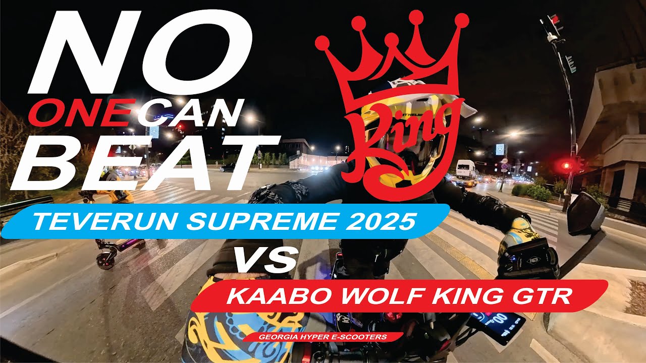 Teverun Supreme 2025 (New Version) VS Kaabo Wolf King GTR _ Drag Race _ ელ/სკუტერების დრაგი