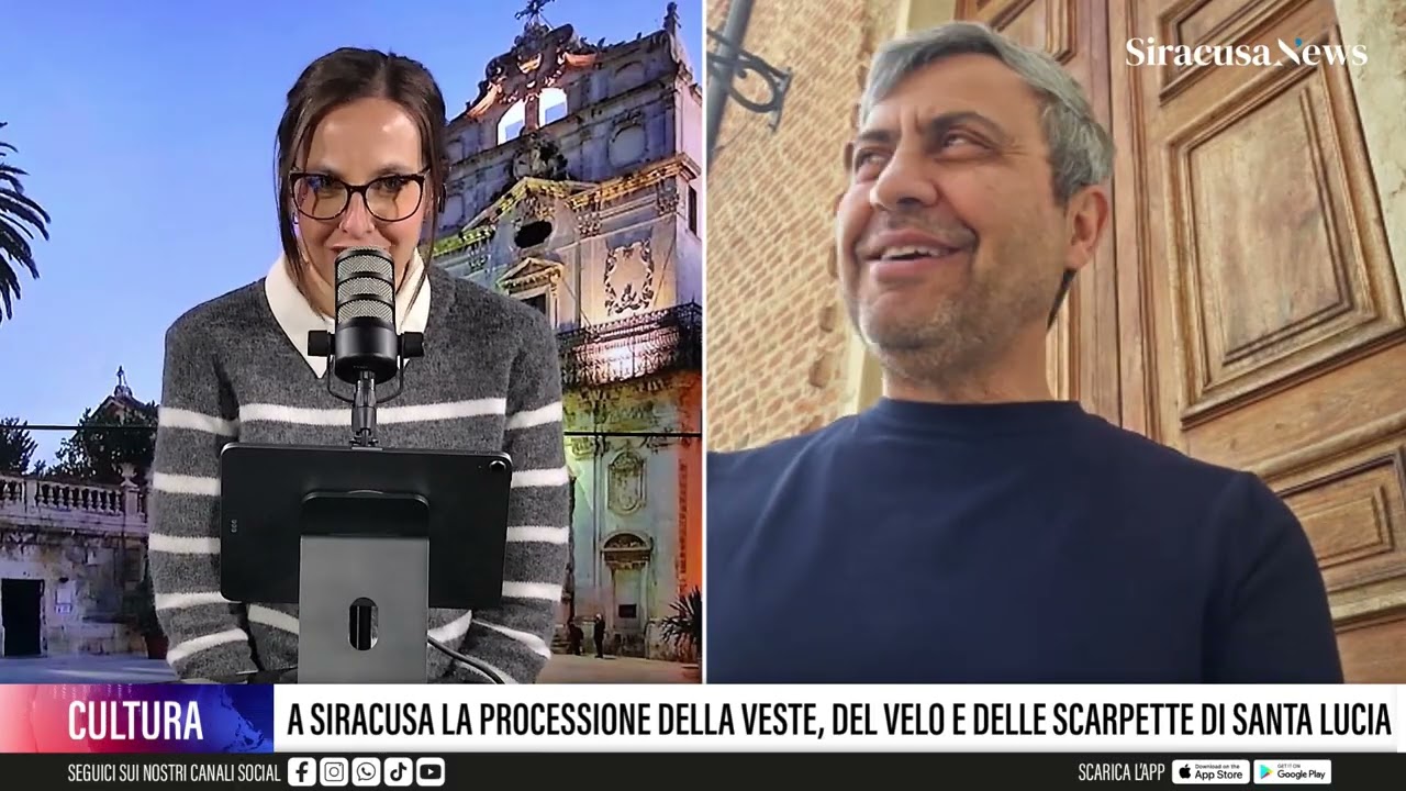 A Siracusa la processione della veste, del velo e delle scarpette di Santa Lucia