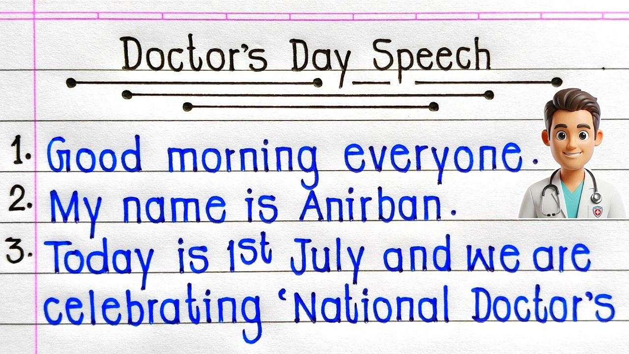 Doctor's Day Speech in English | Speech on National Doctor's Day | National Doctor's Day 2026 |