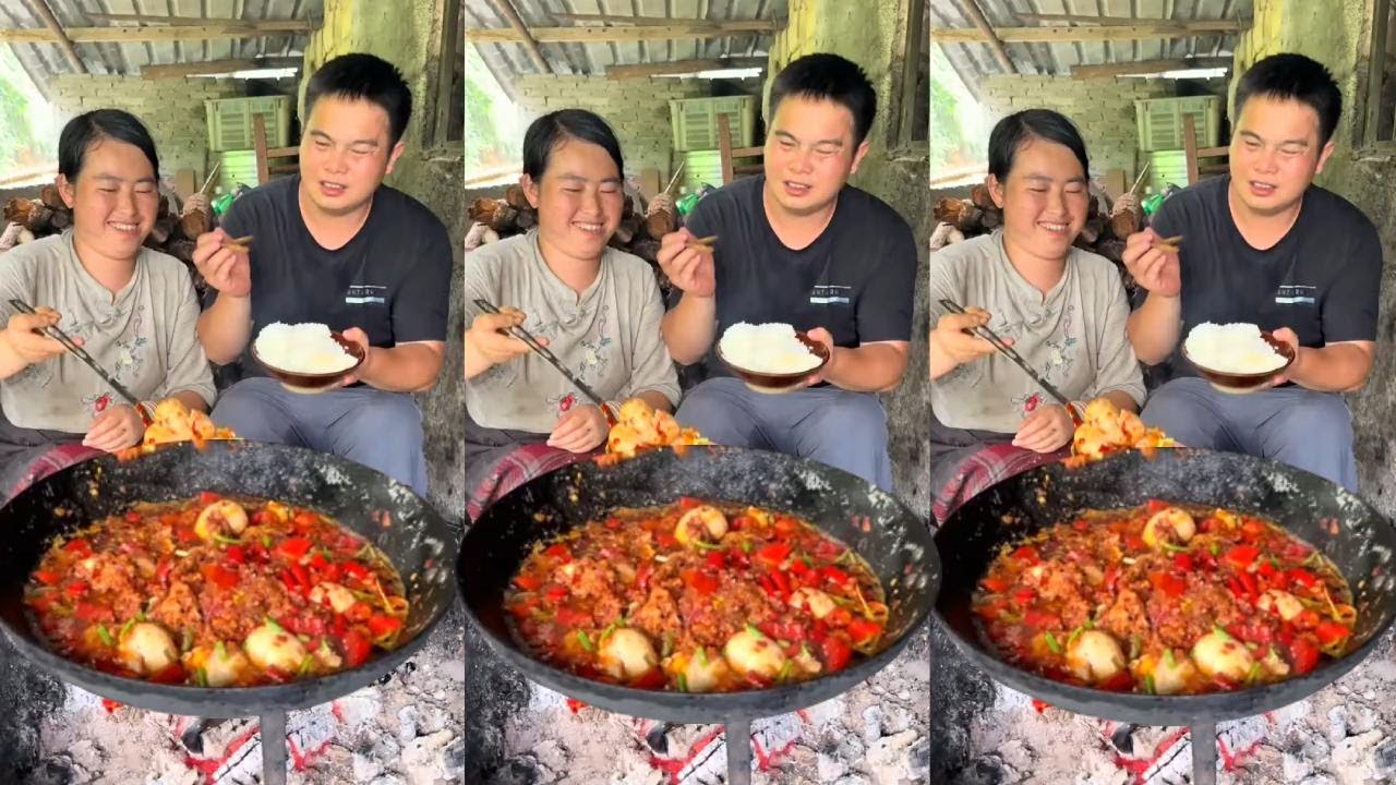 Chồng tôi đi làm nhiều nên tôi đã nấu cho anh ấy một bữa ăn ngon.