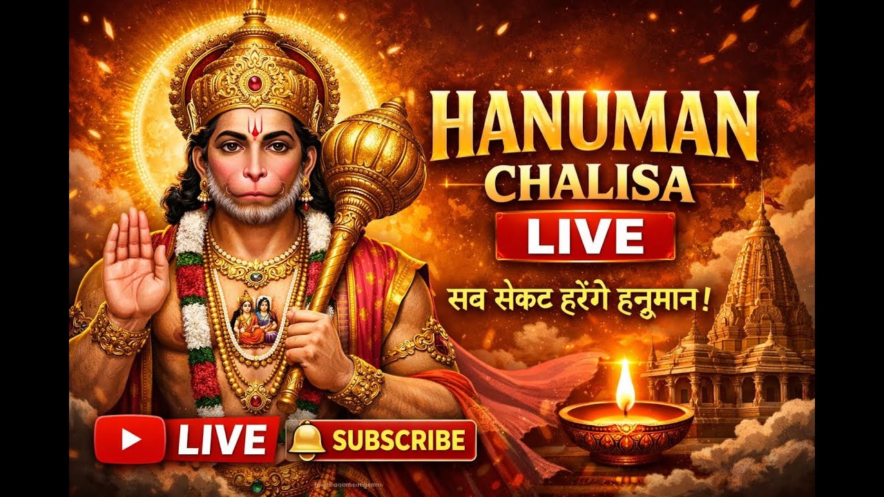 Live आज का Hanuman Chalisa Live | संकट मोचन हनुमान जी | Live Bhajan