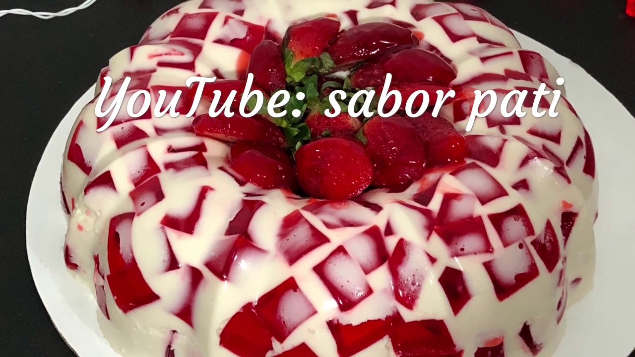 GELATINA MOSAICO DE FRESA CREMOSA