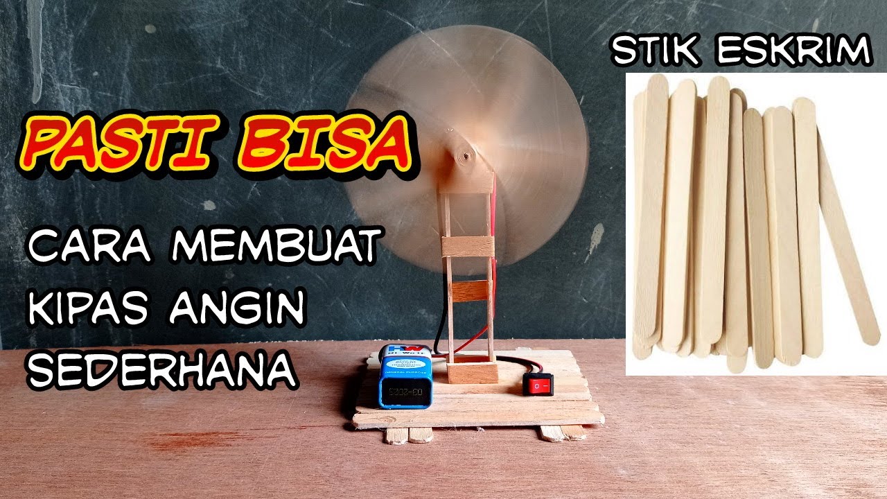 Kipas Angin mini Portable Dari Dinamo Tamiya Dan Stik Eskrim   Kipas Angin Sederhana