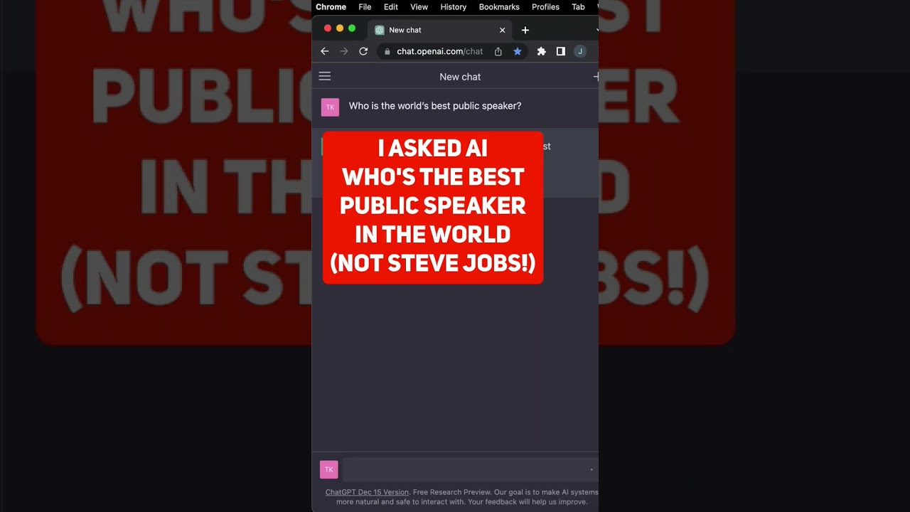 I asked AI who's the BEST public speaker (NOT Steve Jobs!)