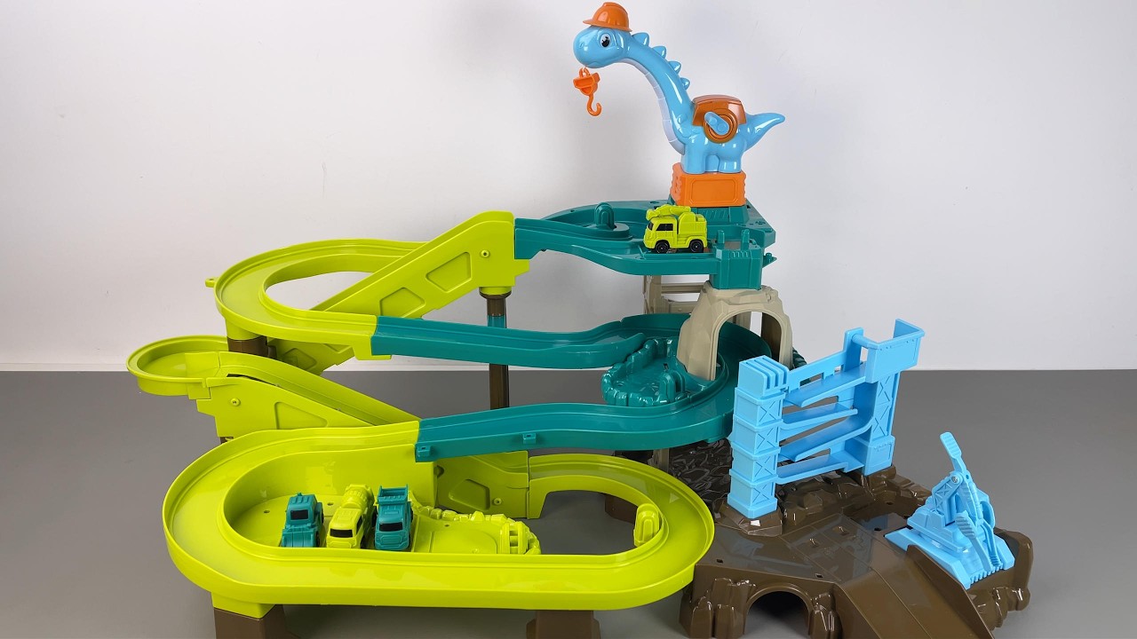 10 Minute ASMR Toy Unboxing: Dinosaur Engineering Adventure Sliding Track Toy | Toy Review