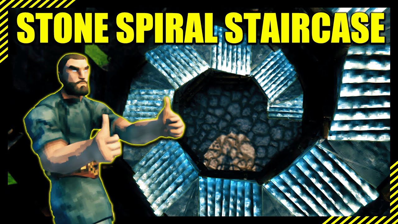 How to Build a Huge STONE SPIRAL STAIRCASE!