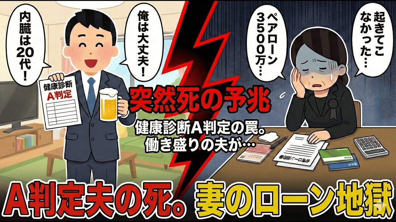 【地獄】健康A判定を信じた夫の末路。朝起きなかった48歳と残された3000万ローン【2ch健康スレ・ゆっくり解説】