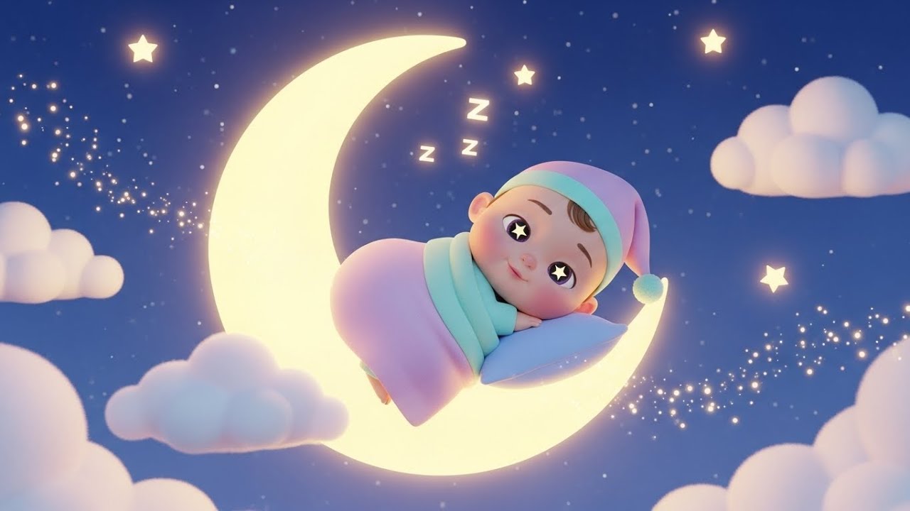 Magical Baby Sleeping on the Moon | Peaceful Bedtime Lullaby for Kids | Nursery Rhymes & Baby Songs