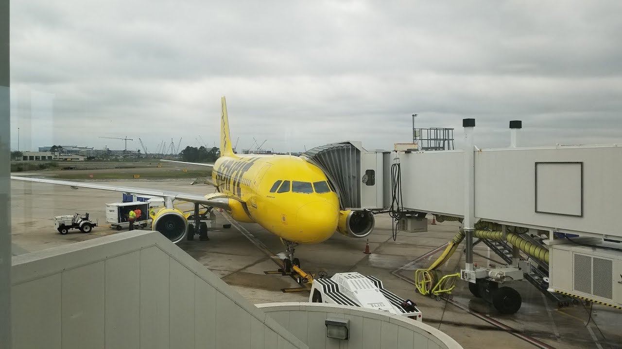 4K Spirit Airlines Austin to Orlando Full Flight | A319