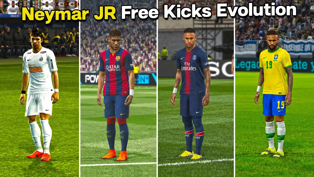 Штрафные удары NEYMAR JR от PES 2011 до 2022