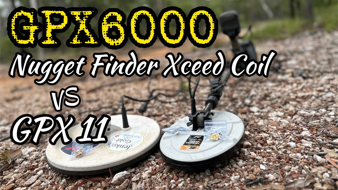 Nugget Finder Xceed Coil vs GPX 11 on the Minelab gpx 6000 depth test.