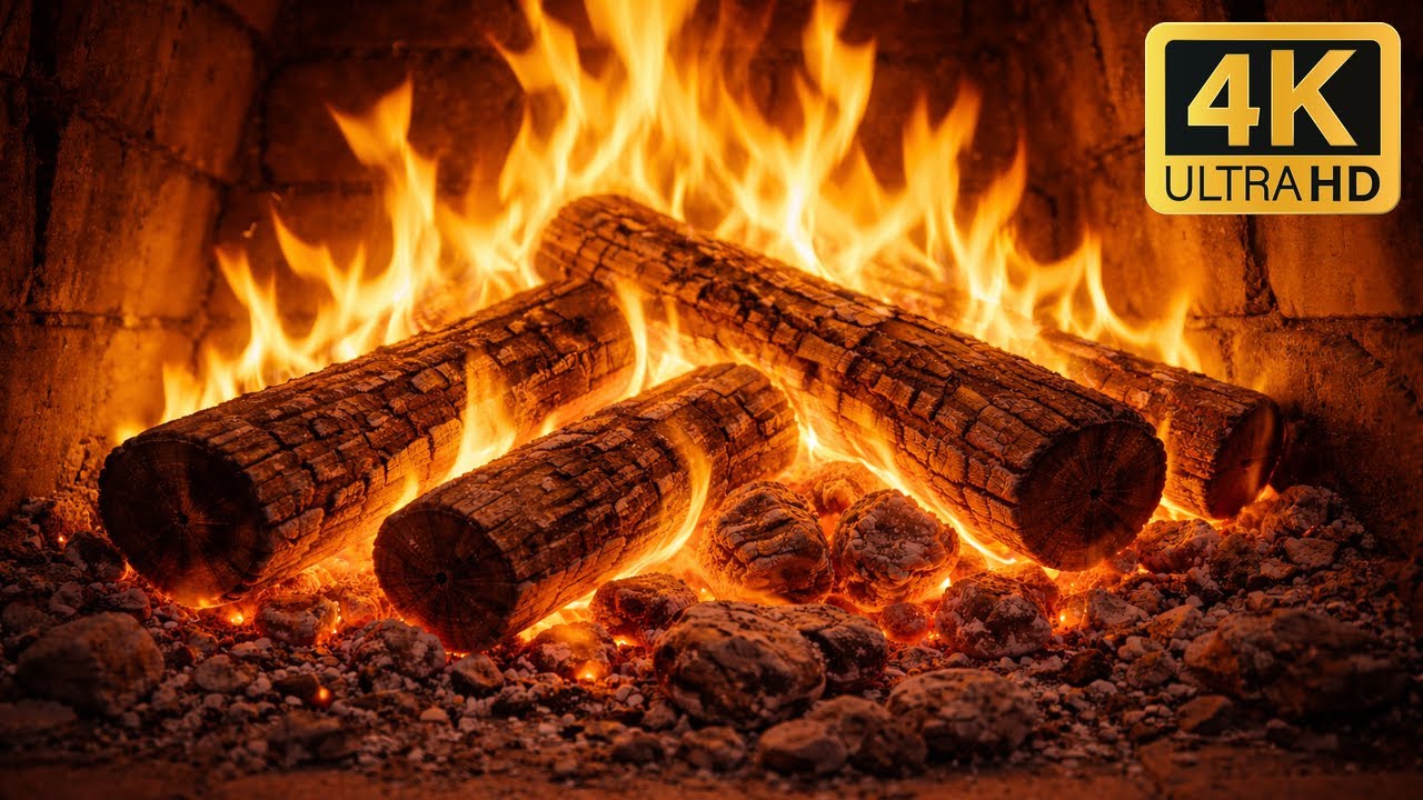 🔥 LIVE 24/7: Cozy Fireplace HD NO MUSIC | Pure Crackling Fire for Sleep & Study