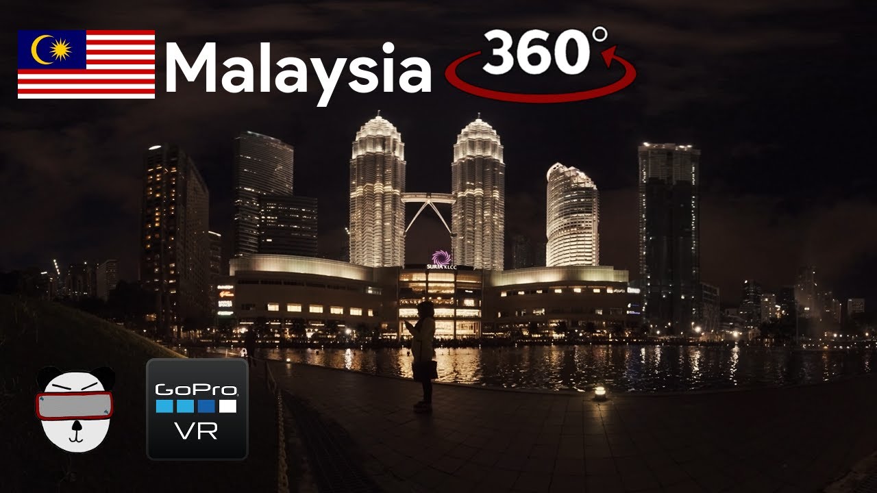🌍 360&deg; Twin Towers At Night | Kuala Lumpur, Malaysia 🇲🇾【GoPro VR Travel | 360 Video】