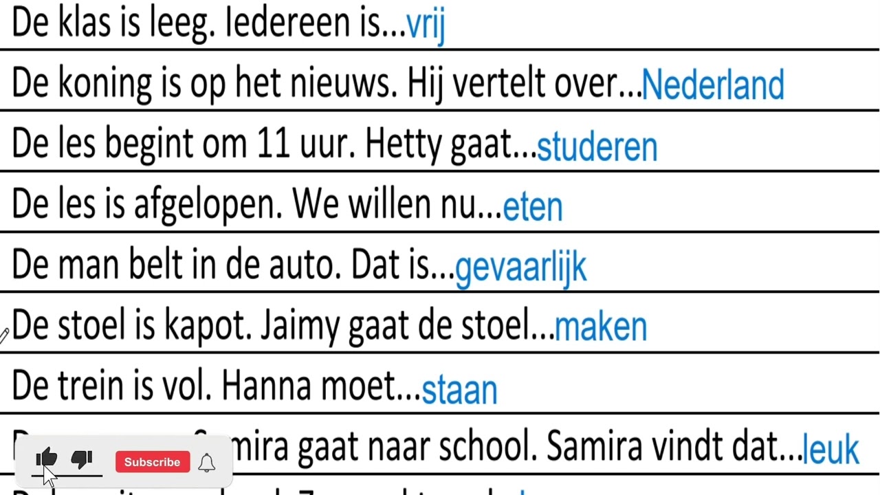 Spreken A1 | Zinnen afmaken 3 تكملة الجمل