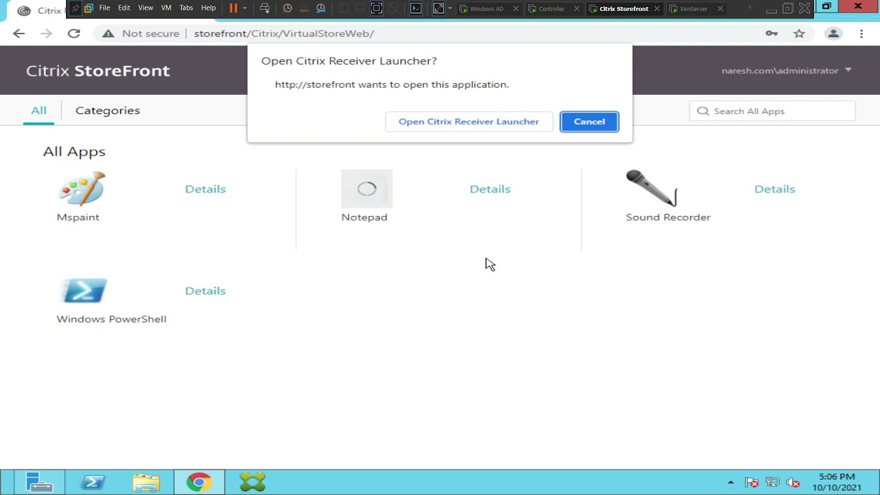 Citrix - Can't start app error while launching published application